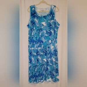 Allison Daley Blue Floral Sleeveless Dress 18